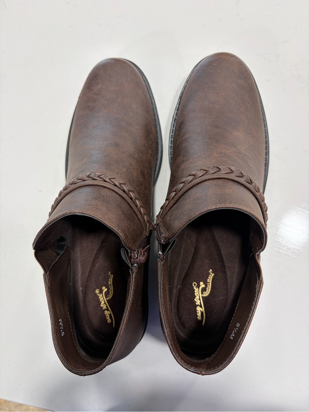 Women’s Brown Slip-On Casual Boots